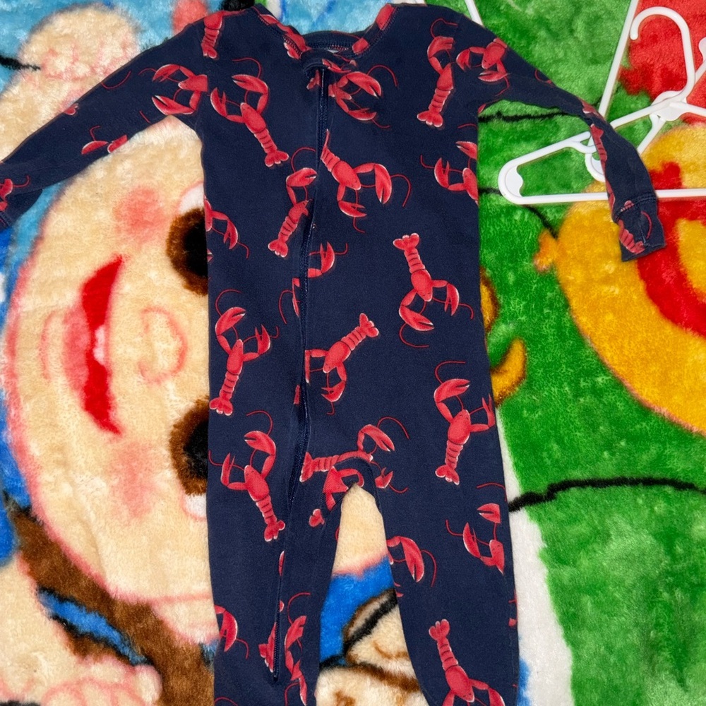 Carter's Navy and Red Lobster Kids Pajamas